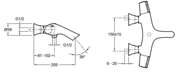Термостат для ванны с душем Jacob Delafon Symbol E71684-CP