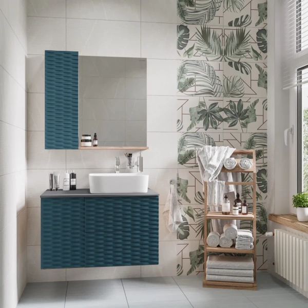 Зеркало-шкаф (82х77) Grossman Альба 208005 Лев. веллингтон/бриз