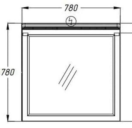 Зеркало Opadiris Мираж 80 Z0000006875  светлый орех