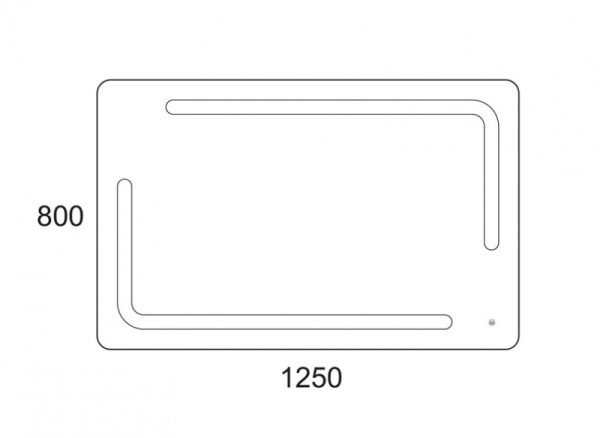 Зеркальная панель Otalia 125, с LED подсветкой и сенсором OW04.11.00