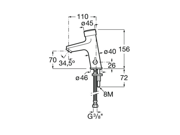 Смеситель для раковины Roca Fluent 5A3A24C00