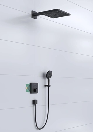 Душевой комплект с термостатом Hansgrohe Raindance E 27939670 черный матовый