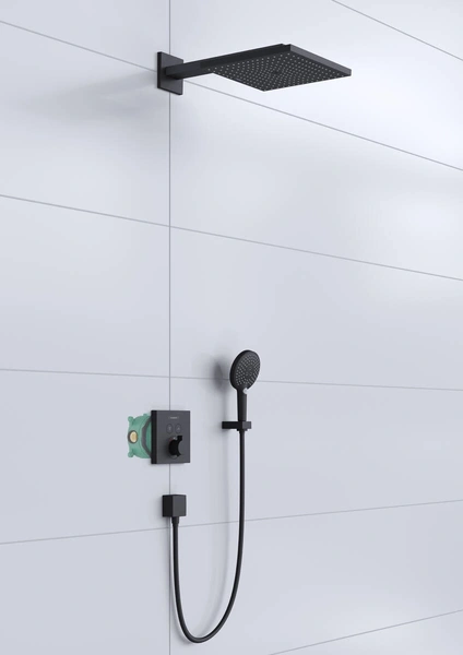 Душевой комплект с термостатом Hansgrohe Raindance E 27939670 черный матовый