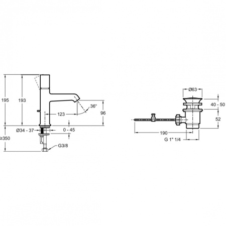 Смеситель для раковины Jacob Delafon Rivoli E24323-CP