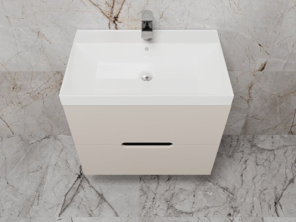 Тумба под раковину подвесная 70 см Style Line Матис ЛС-00002309 кремовый матовый