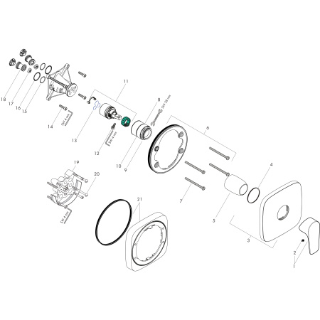 Смеситель для душа однорычажный Hansgrohe Talis E 71765340 шлифованный черный хром