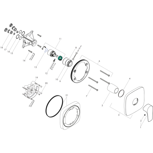 Смеситель для душа однорычажный Hansgrohe Talis E 71765700 белый матовый