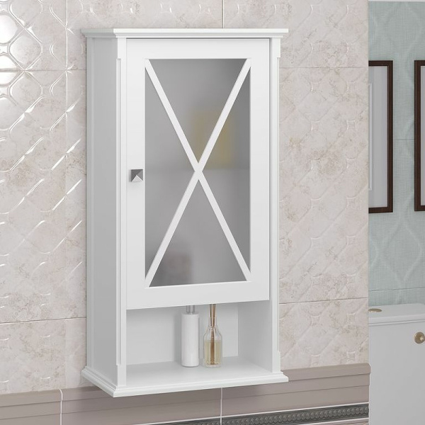 Шкаф Opadiris Палермо 46 подвесной, одностворчатый, цвет белый матовый, правый 00-00007336