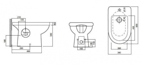 Биде напольное AM.PM Joy C853111WH