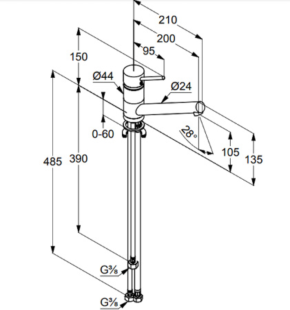 Смеситель для кухни Kludi Scop 339390575