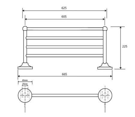 Полочка для полотенец Bemeta Retro 144302182