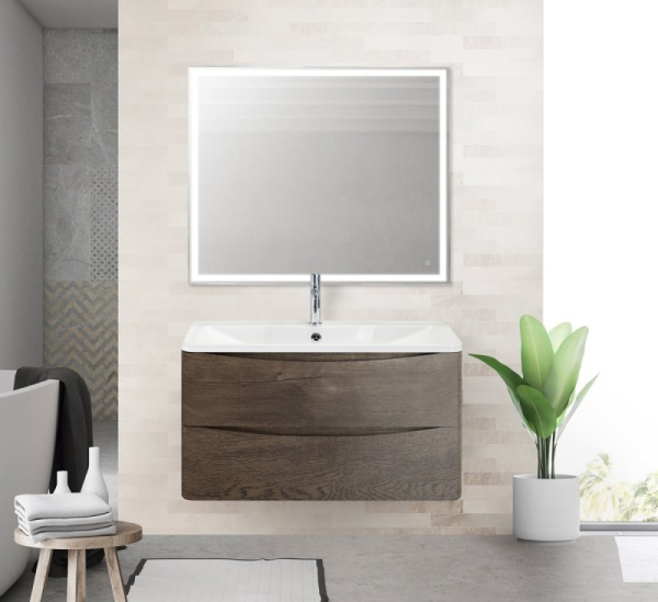 База под раковину подвесная BelBagno ACQUA-900-2C-SO-RNG Rovere Nature Grigio