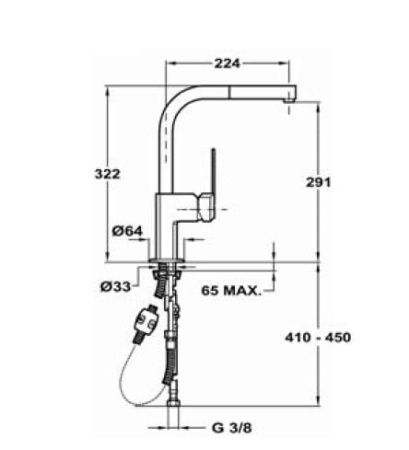 Смеситель для кухни Teka CUADRO 389982700 (38.998.27.00)