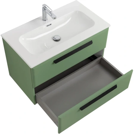 Тумба под раковину Cezares ECO-CER-N-800-2C-SO-PS-P Фисташковый Софт без ручек
