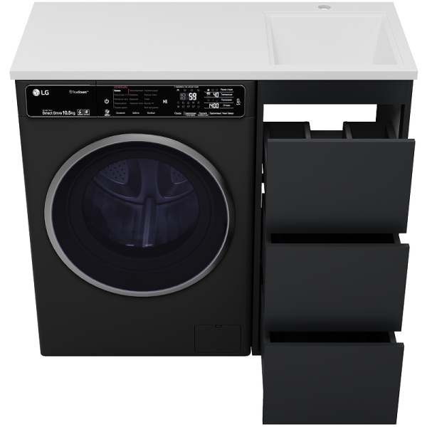 Тумба под стиральную машину Brevita Grafit 40 УТ000015695