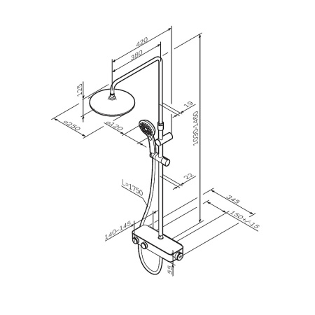 Душевая система AM.PM Inspire V2.0 F0750A422