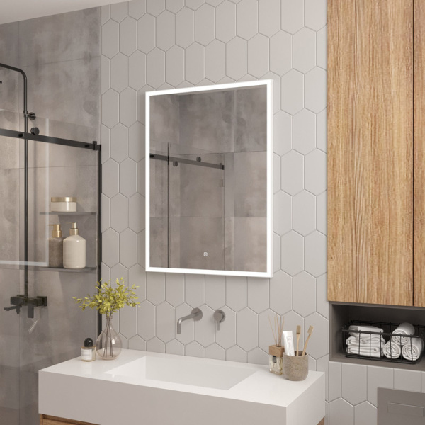 Зеркало с подсветкой (70x100) Continent Frame ЗЛП437