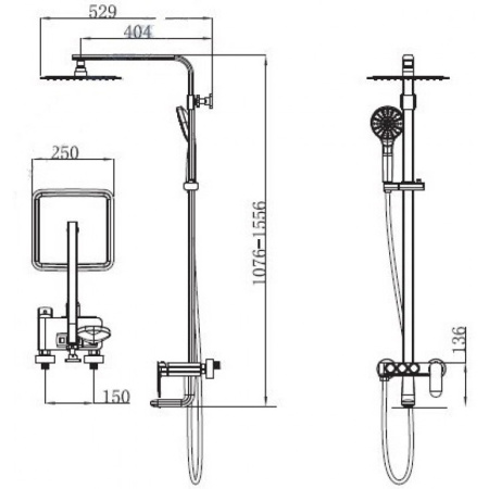 Душевая система KAISER Estilo (62182)