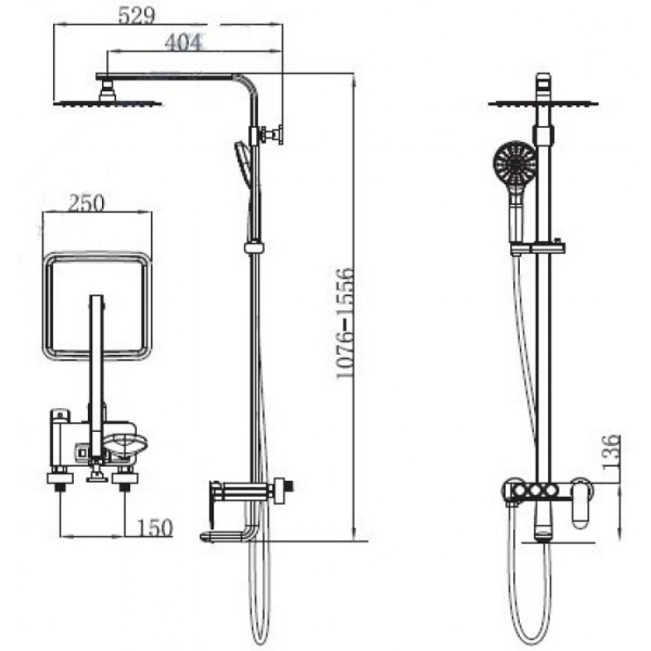 Душевая система KAISER Estilo (62182)