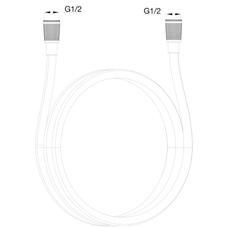 Шланг для душа в металлической оплётке 1500 мм WONZON & WOGHAND, хром WW-88RG02-1500-CR