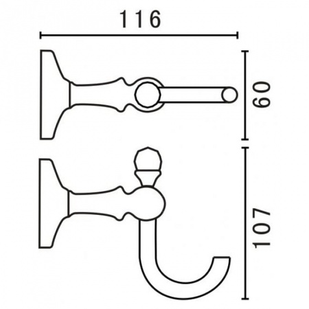 Крючок для ванной Art&Max AM-E-2686BQ