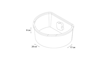Полочка овальная одноэтажная Grampus Element, GR-7325