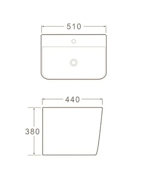 Раковина подвесная (51х44) SantiLine SL-4023