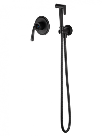 Смеситель с гигиеническим душем встраиваемый WONZON & WOGHAND STEAM, черный матовый WW- 88849008-MB