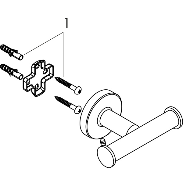 Двойной крючок Hansgrohe Logis Universal 41725000 хром
