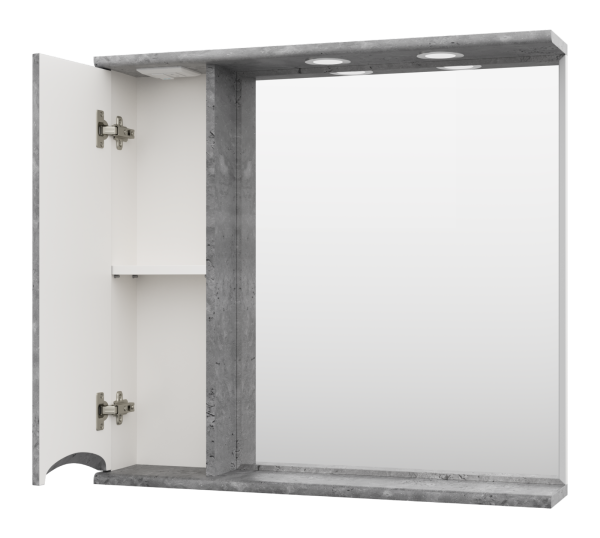 Зеркало-шкаф (80х75) Misty Атлантик 80 левый П-Атл-4080-050Л