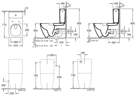 Бачок для унитаза Villeroy&Boch Venticello Plus 570711R1