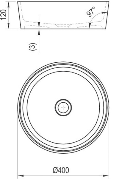 Раковина накладная Ravak Moon-1 XJN01300000