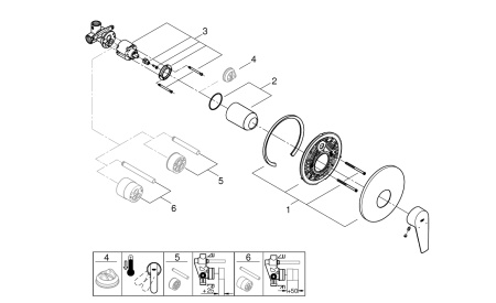 Смеситель для душа Grohe BauEdge New 29078 001 (29078001) хром