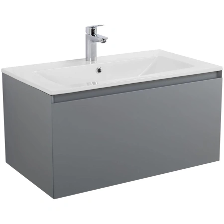 Тумба без раковины Art&Max Latina AM-Latina-800-1C-SO-GM серый матовый