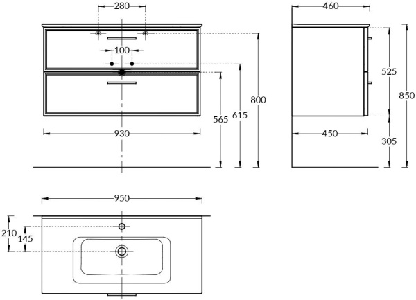 Тумба под раковину Kerama Marazzi Piano Classic 95 PIA.CL.95\WHT.M