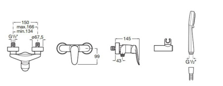Смеситель для душа Roca L20 5A2009C0M