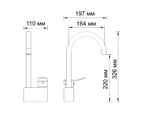 Смеситель для кухни  WasserKRAFT Aller 1067 Смеситель для кухни  WasserKRAFT Aller 1067