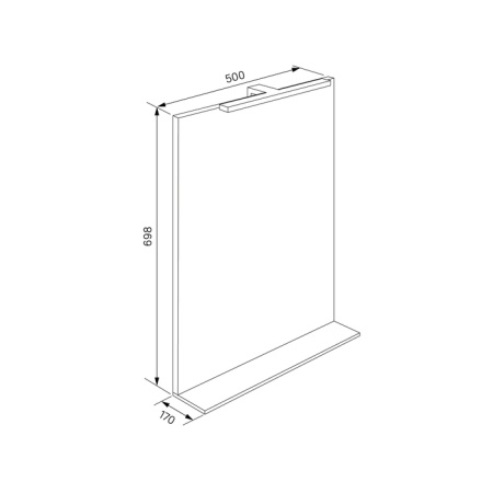 Зеркало 50 см белое IDDIS New Custo (NCU50W0i98)