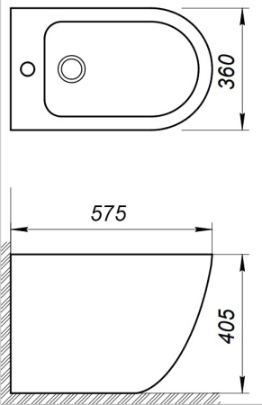 Биде напольное BelBagno SFERA-R BB2141B