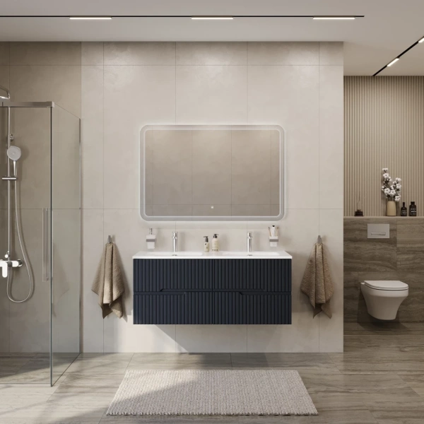 Тумба под раковину Cezares DUET-N-1200-4C-SO-2-GR-P Grafito