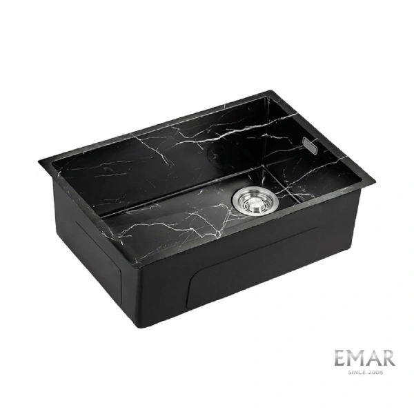 Кухонная мойка (66х44) EMAR EMB-660(UN) Black Elegant