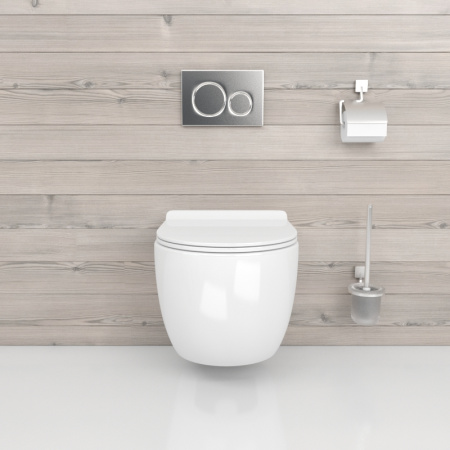 Подвесной безободковый унитаз с сиденьем микролифт beWash Minimal BKWHR003480