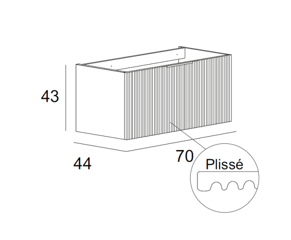 Тумба под раковину Cezares PREMIUM 55396 Bianco opaco