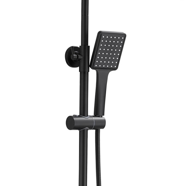 Душевая система с изливом Belz B24613-7, черный Душевая система с изливом Belz B24613-7, черный