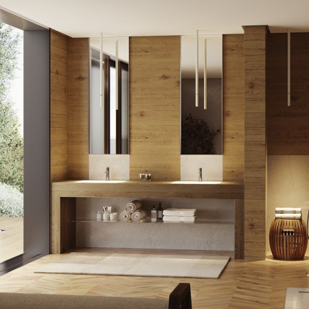 Смеситель для раковины Bossini Nobu INZ203.075 нержавеющая сталь матовая