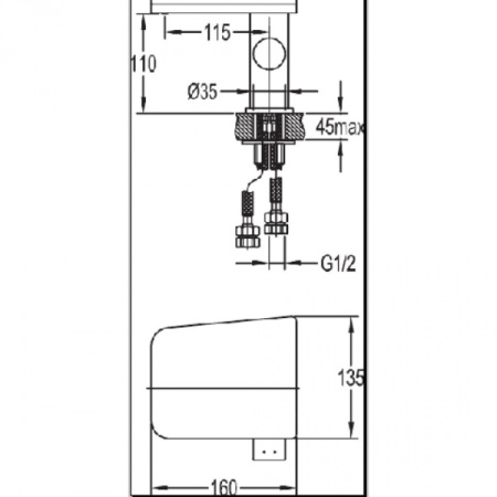 Смеситель для раковины Cezares Cascado CASCADO-F-LS-01-W0