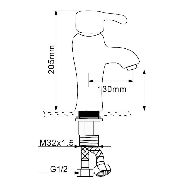 Смеситель для раковины Melana F-002CBK