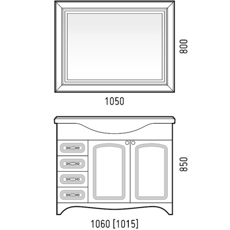 Зеркало (105х80) Corozo Классика SD-00000862