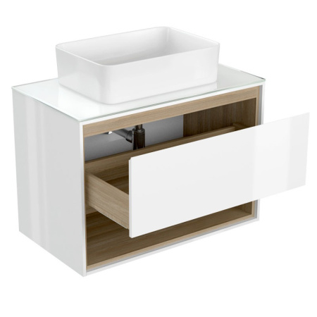 Тумба Cersanit LOUNA 80 со столешницей SP-SZ-LOU80-BL/Wh