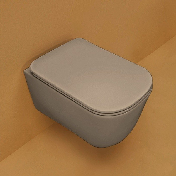 Сиденье с крышкой для унитаза Kerasan Tribeca 519181 коричневый, микролифт